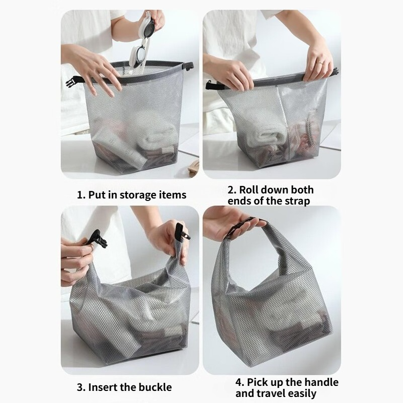 AliExpress 2PCS Handheld Waterproof Storage Bag Portable Sealing Swimming Bag Large Capacity Washing Bag Fitness Clothing Cosmetic Handbag, view 6