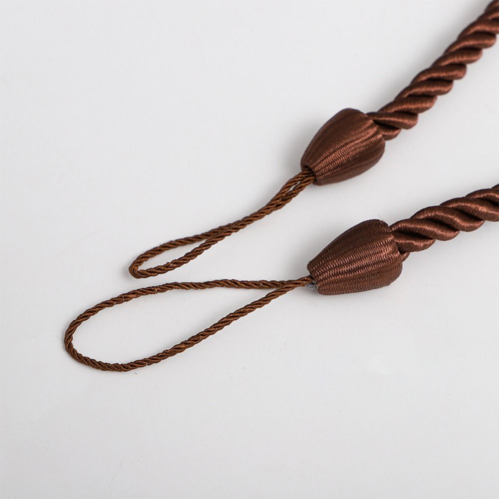 AliExpress 2Pcs Handmad Curtain Woven Tiebacks Easy to Use Ins Style Curtains Binding Rope Light Luxury Curtains Tied Strap Home Decor, view 3
