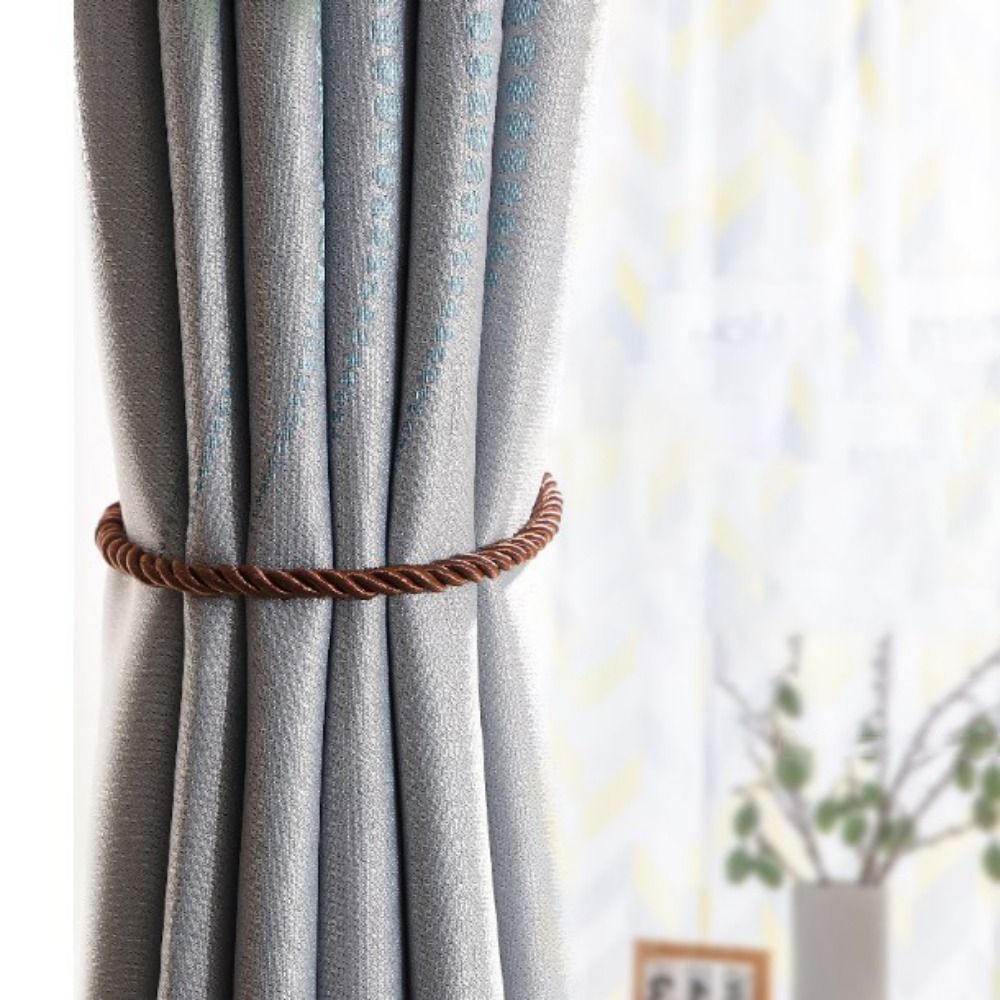 AliExpress 2Pcs Handmad Curtain Woven Tiebacks Easy to Use Ins Style Curtains Binding Rope Light Luxury Curtains Tied Strap Home Decor, view 5
