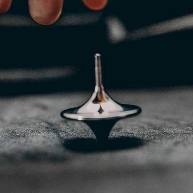 AliExpress 2PCS Hot Movie Totem Metal Gyro Silver Hand Spinning Top Fingertips Small Cyclone Gyroscope Fidget Toys For Children Gifts, view 3
