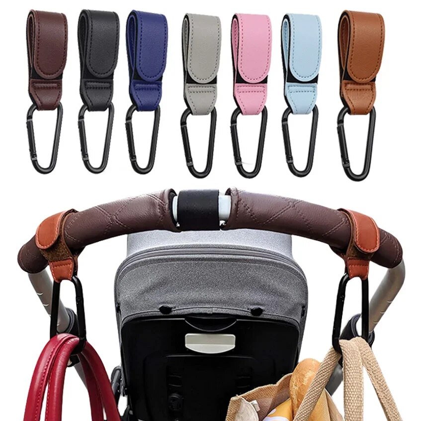 AliExpress Adjustable PU Leather Stroller Hooks (2-Pack)