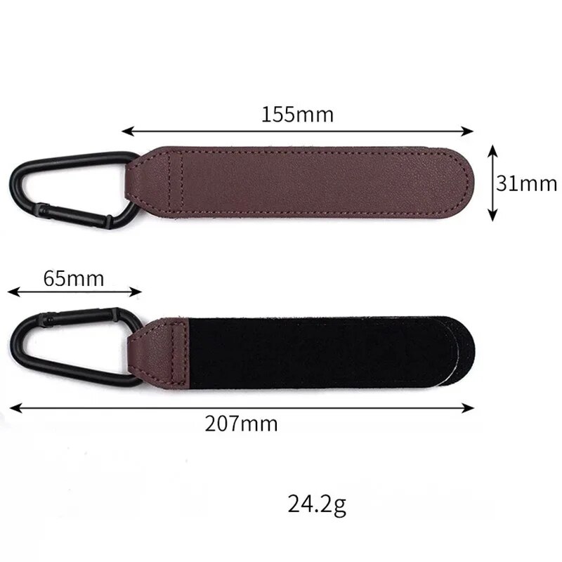 AliExpress Adjustable PU Leather Stroller Hooks (2-Pack), view 6