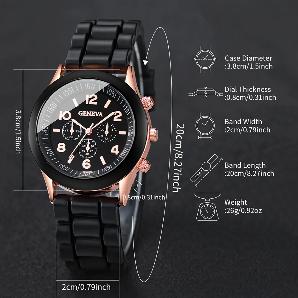 AliExpress 2-Piece Women's Alloy Quartz Couple Watch Set, view 4