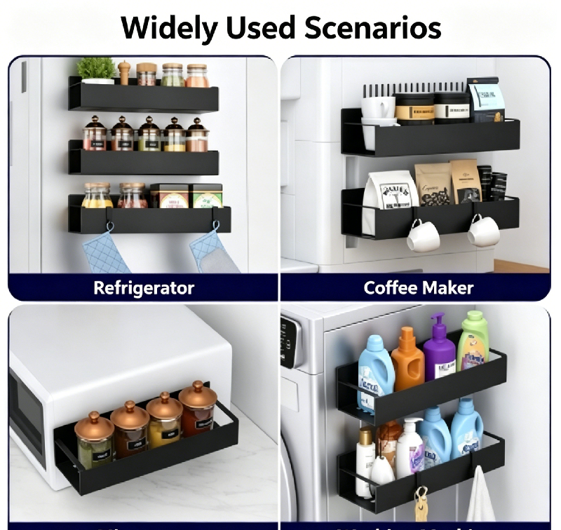 AliExpress 2-Piece Magnetic Fridge Side Storage Shelves