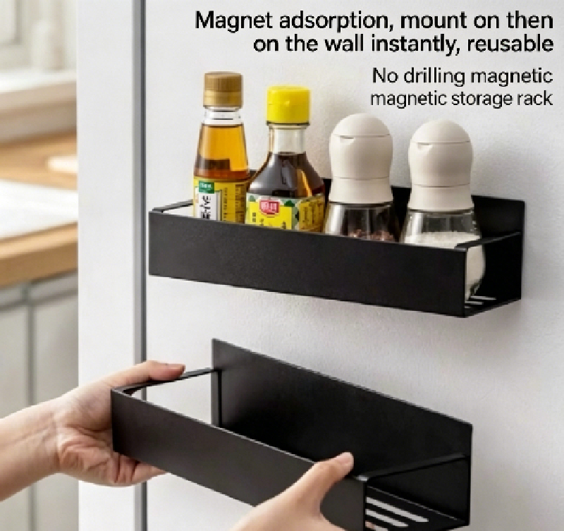 AliExpress 2-Piece Magnetic Fridge Side Storage Shelves, view 3