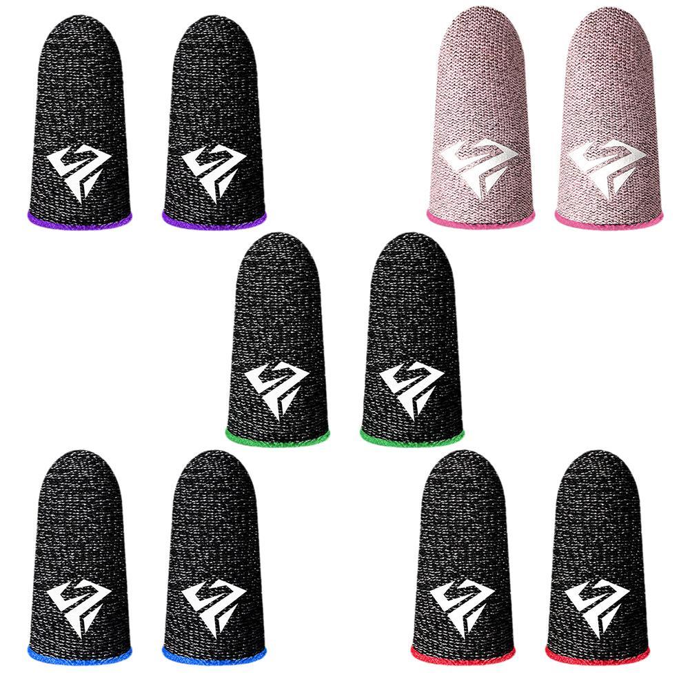 AliExpress 2pcs Mobile Game Fingertip Gloves For PUBG Gamer Sweatproof Anti-slip Touch Screen Finger Sleeve Breathable Gaming Finger Cover, view 6
