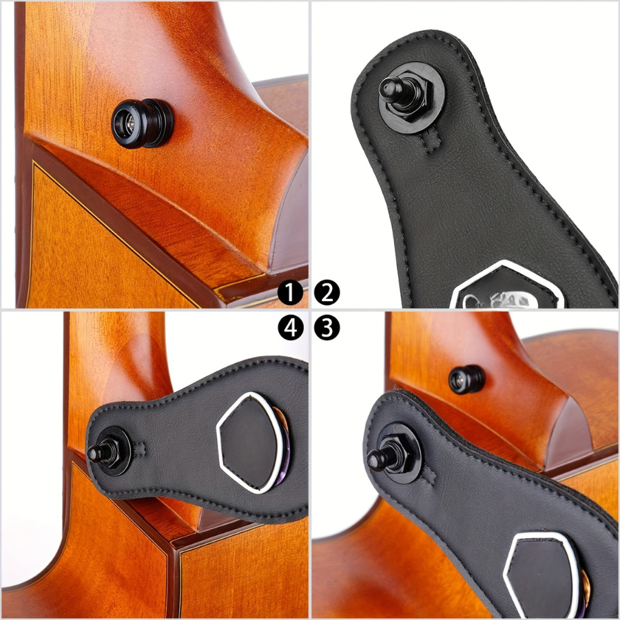 AliExpress 2pcs Premium Alloy Guitar with Lock Strap, Gold and Black, Safe and Stylish for Acoustic Guitar, Electric Guitar and Bass, view 5