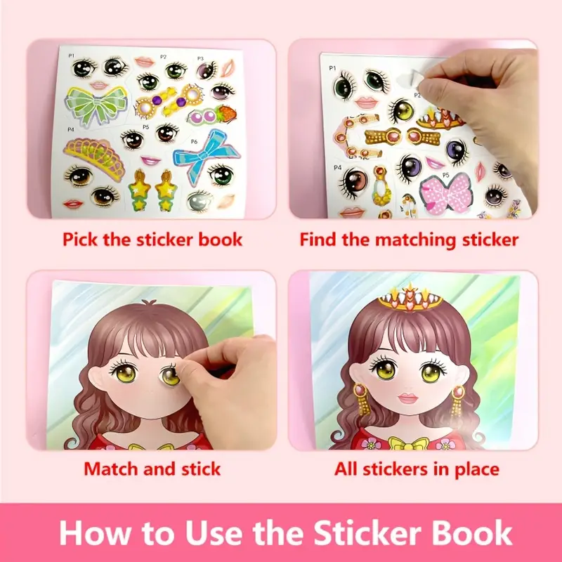 AliExpress 2-Book Princess Dress-Up Sticker Activity Set, view 3