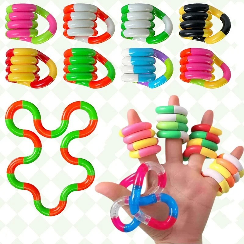 AliExpress 2Pcs Rainbow Circle Tangle Rope Twist Fidget Toy - Sensory  Therapy Anti Stress Fidget Toy