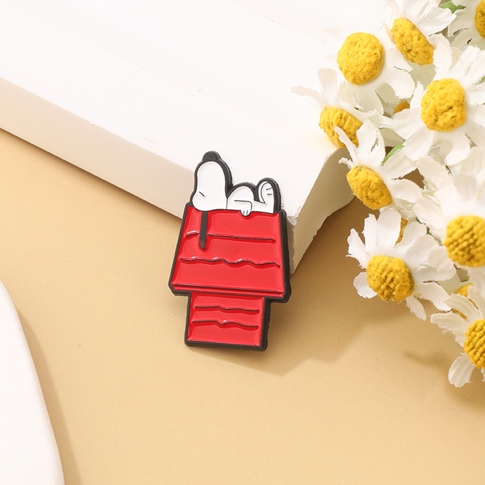 AliExpress Cartoon White Puppy Enamel Brooch Pins (2-Piece), view 2