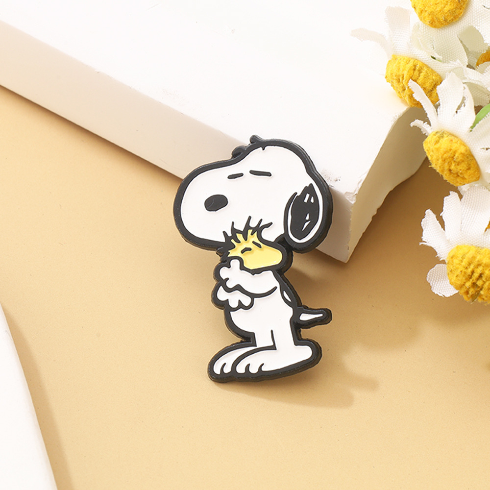 AliExpress Cartoon White Puppy Enamel Brooch Pins (2-Piece), view 3