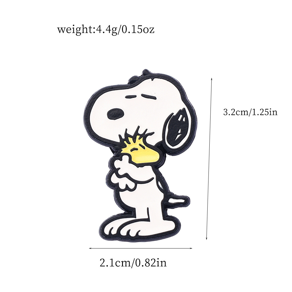 AliExpress Cartoon White Puppy Enamel Brooch Pins (2-Piece), view 5