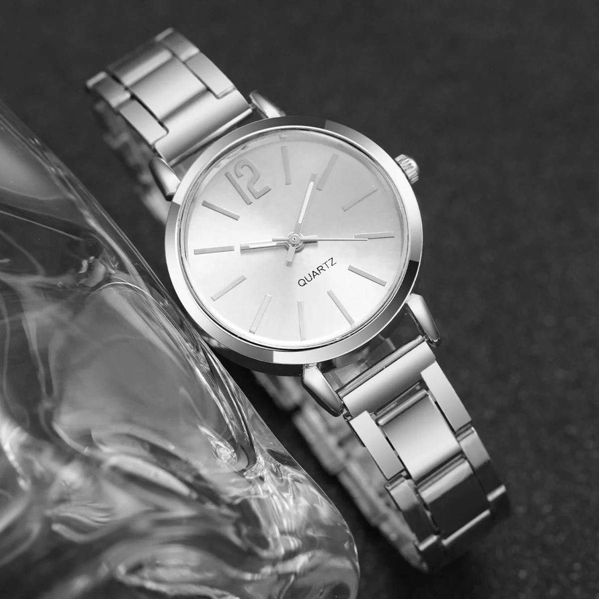 AliExpress Women's Open Cuff Bracelet Watch Set (2-Piece), view 5