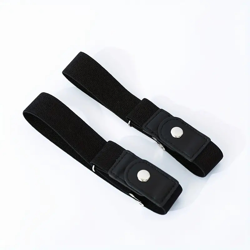 AliExpress 2pcs/set No Buckle Elastic Belt For Women Men Unisex Stretch Belt For Pants Jeans Casual Buckle Free Adjustable Invisible Belt, view 3