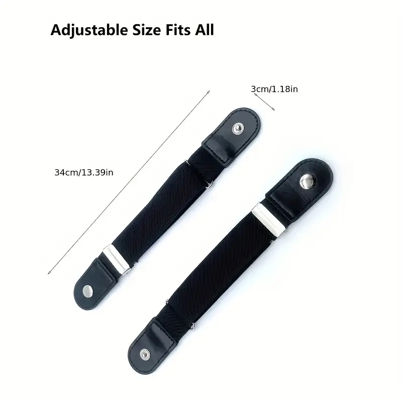 AliExpress 2pcs/set No Buckle Elastic Belt For Women Men Unisex Stretch Belt For Pants Jeans Casual Buckle Free Adjustable Invisible Belt, view 4