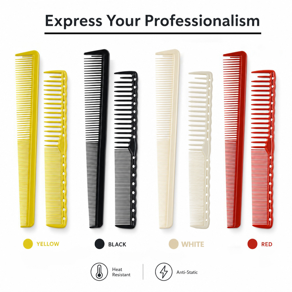 AliExpress 2-Piece Barbershop Anti-Static Fine-Tooth Comb Set