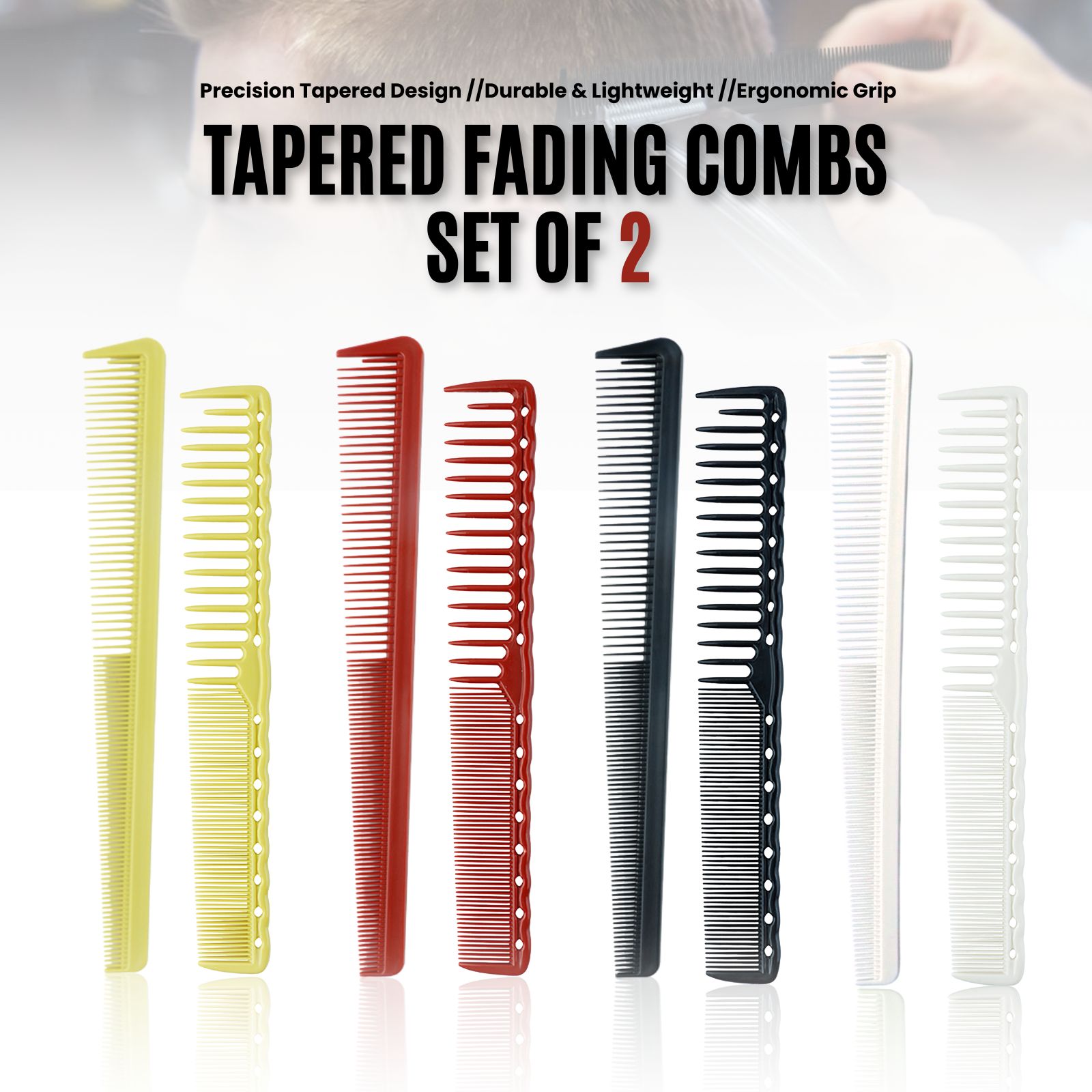AliExpress 2-Piece Barbershop Anti-Static Fine-Tooth Comb Set, view 6
