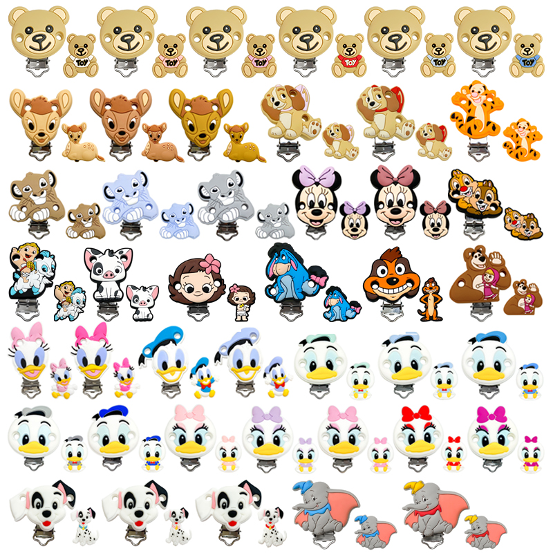 AliExpress 2-Piece Silicone Animal Pacifier Clips and Beads