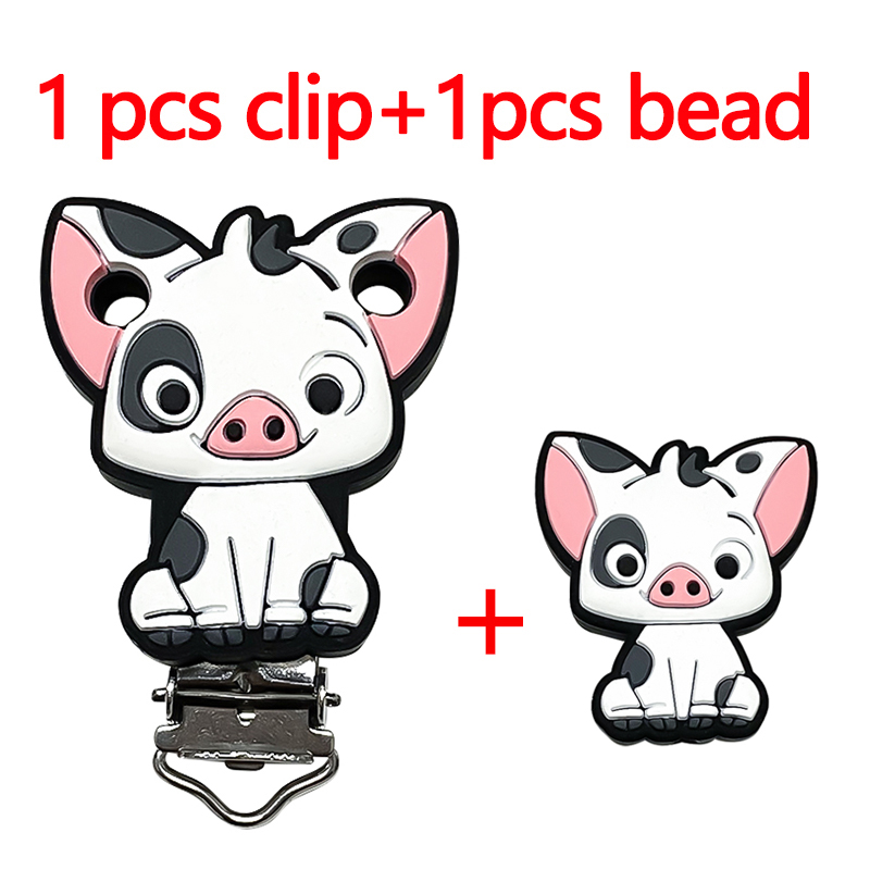 AliExpress 2-Piece Silicone Animal Pacifier Clips and Beads, view 3