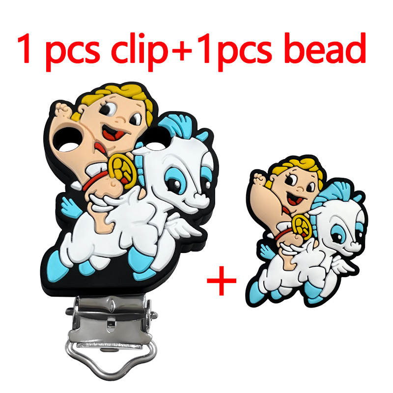 AliExpress 2-Piece Silicone Animal Pacifier Clips and Beads, view 4