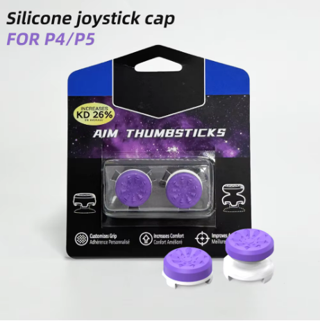 AliExpress 2pcs Silicone Thumb Grip for P5/P4 Joystick Booster Caps Game Controller Accessories Rocker Cap Pair Supports P4/P5, view 3