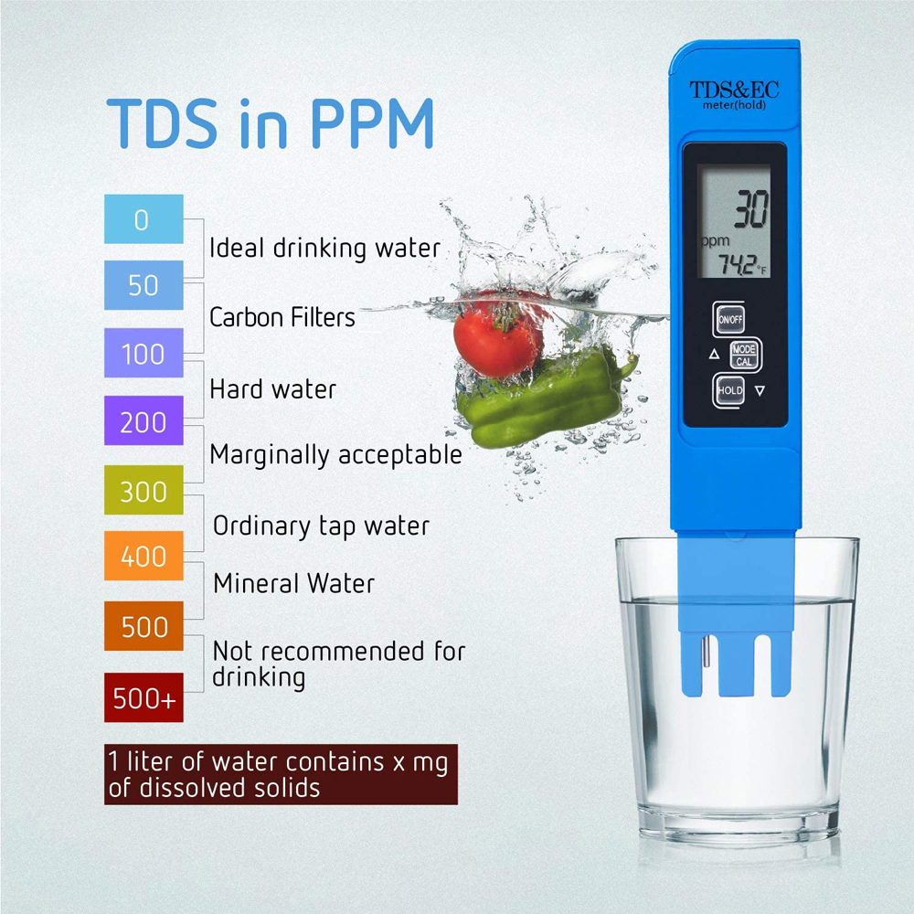 AliExpress 2pcs TDS PH Meter Digital Water Tester 0.01ph High Accuracy PH Meter 0-9990ppm Temperature TEMP PPM Tester, view 5