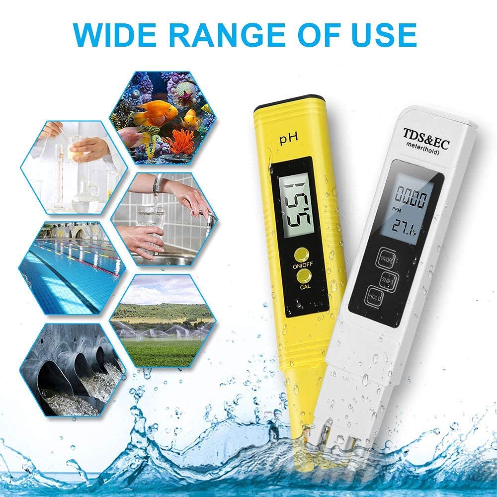 AliExpress 2pcs TDS PH Meter Digital Water Tester 0.01ph High Accuracy PH Meter 0-9990ppm Temperature TEMP PPM Tester, view 6