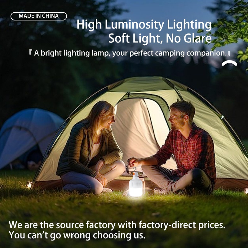 AliExpress 2PCS USB Rechargeable LED Bulb with Hook Portable Emergency Light for Outdoor Camping Fishing Hiking Security, view 2