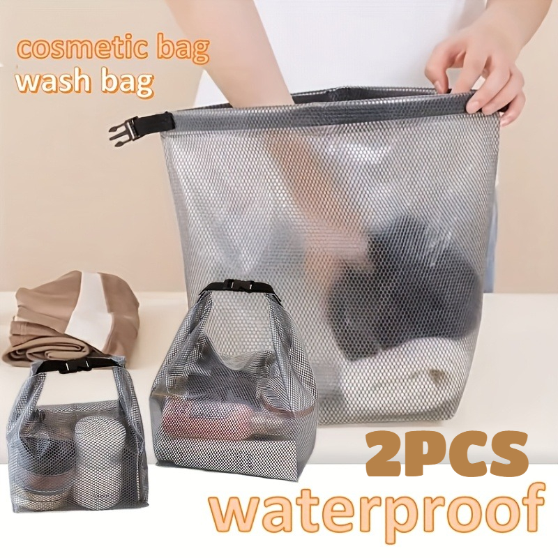 AliExpress 2PCS Waterproof Storage Bag Cosmetic Storage Bag Gym Swimming Clothing Storage Pouch Men Women Outdoor Travel Washing Bag