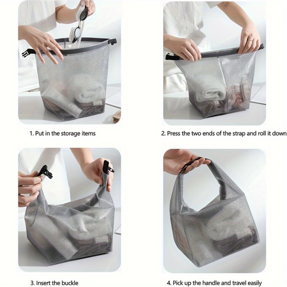 AliExpress 2PCS Waterproof Storage Bag Cosmetic Storage Bag Gym Swimming Clothing Storage Pouch Men Women Outdoor Travel Washing Bag, view 4