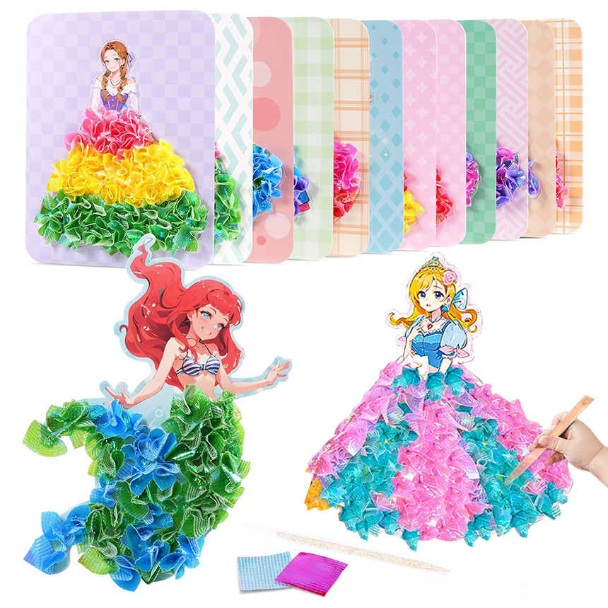 AliExpress Fabric Poke Art Sticker Card Craft Set