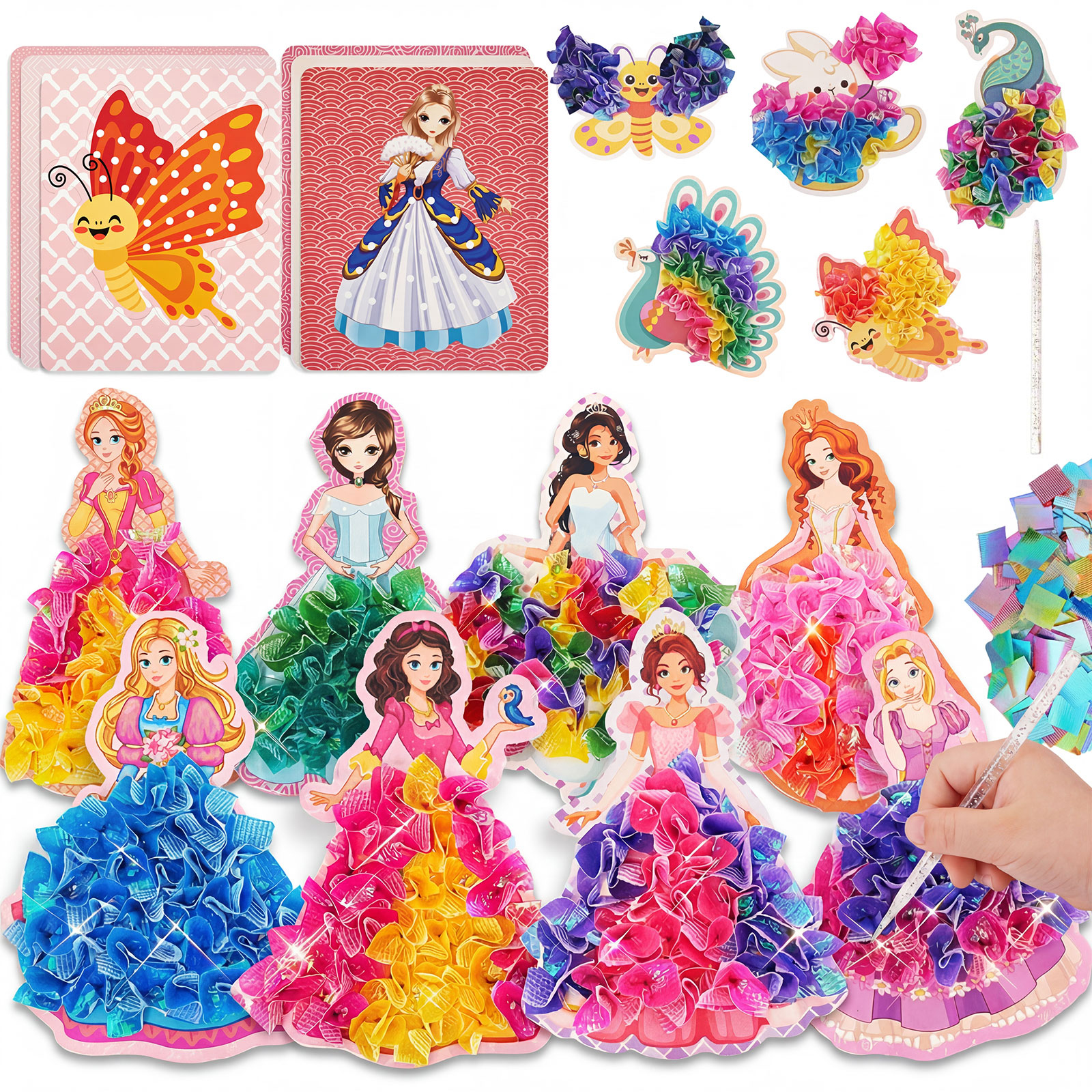 AliExpress Fabric Poke Art Sticker Card Craft Set, view 2