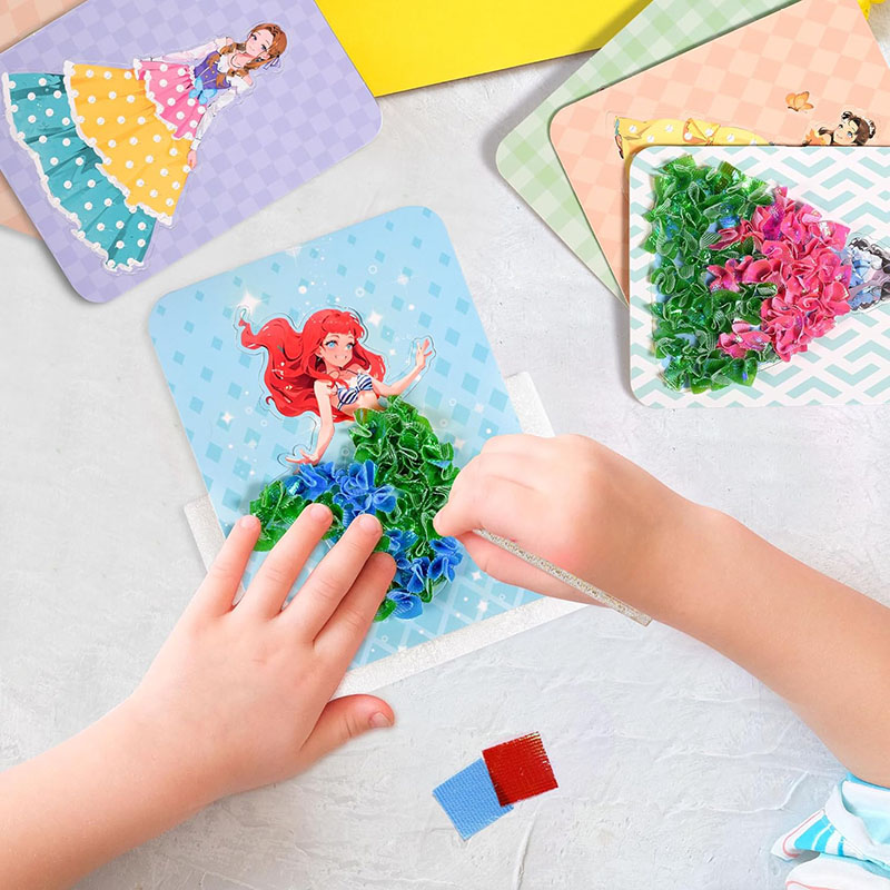 AliExpress Fabric Poke Art Sticker Card Craft Set, view 5