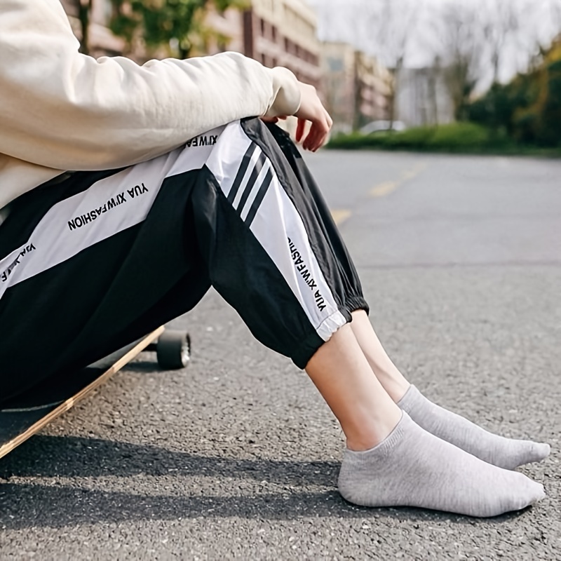 AliExpress 3/5/10PC Unisex Casual Plain Color Boat Socks Thin Breathable Comfy Anti Odor Sweat-absorbing Low Cut Ankle Socks For Men Women, view 6