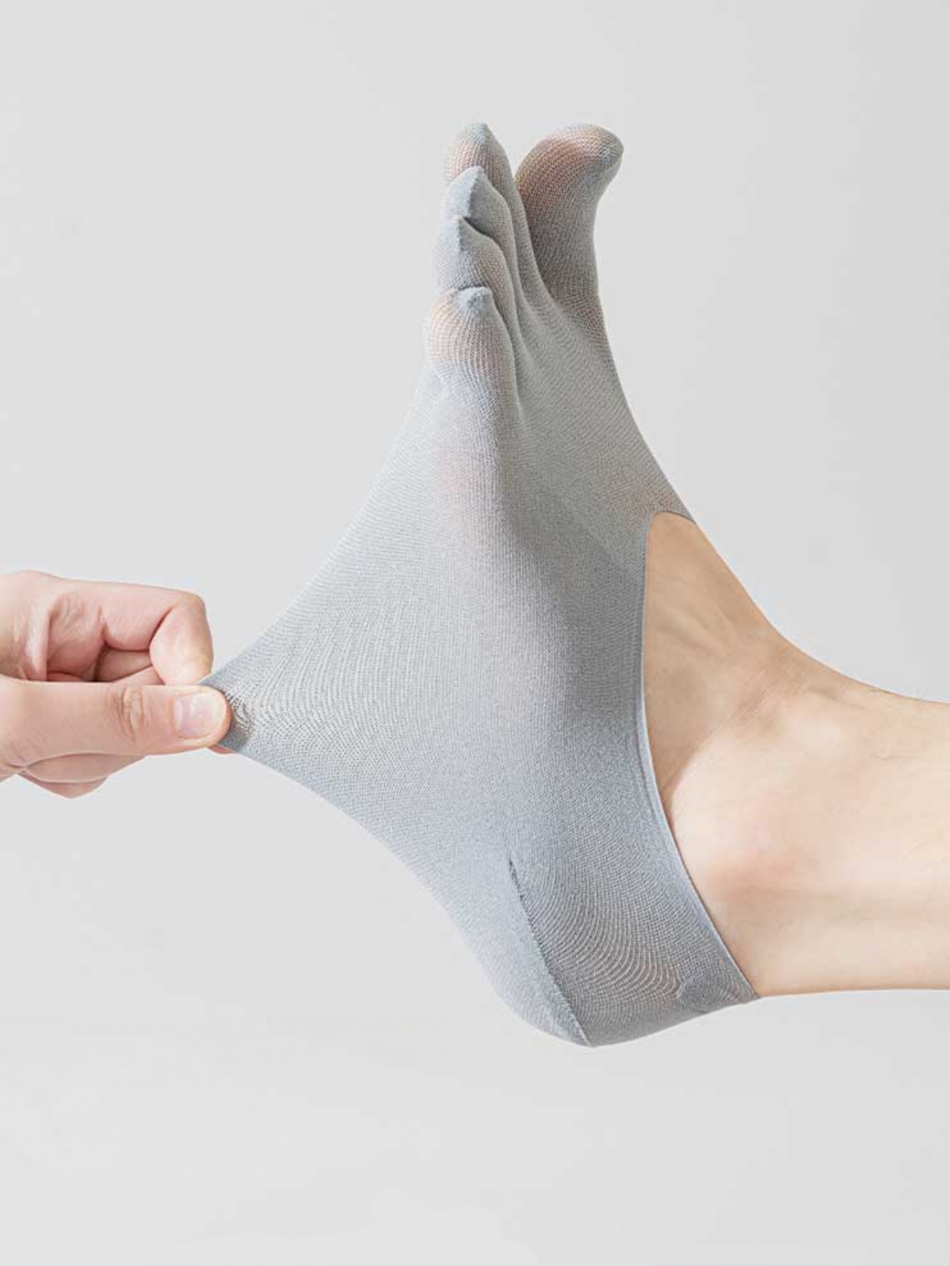 AliExpress 3/5 Pairs Men's Five-Toe Socks, Split-Toe Socks, Low Cut Invisible No-Show Socks, Silicone Non-Slip, Thin Socks for Summer, view 4