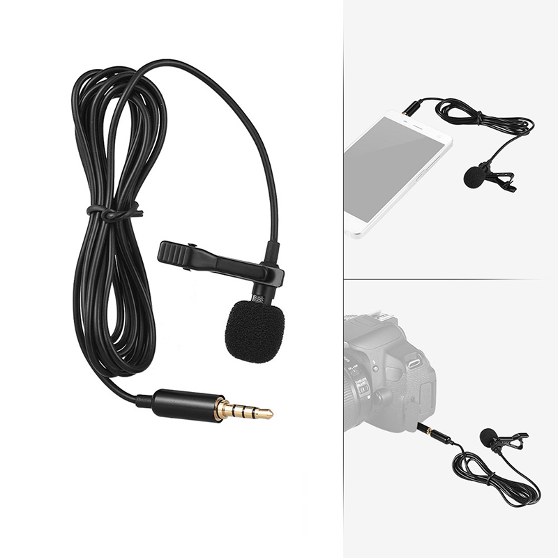 AliExpress 3.5mm Mini Microphone Type C Lapel Clip-on Microphone Portable USB Type-C 3.5mm Professional Micro Mic For DSLR Camera PC Laptop, view 3