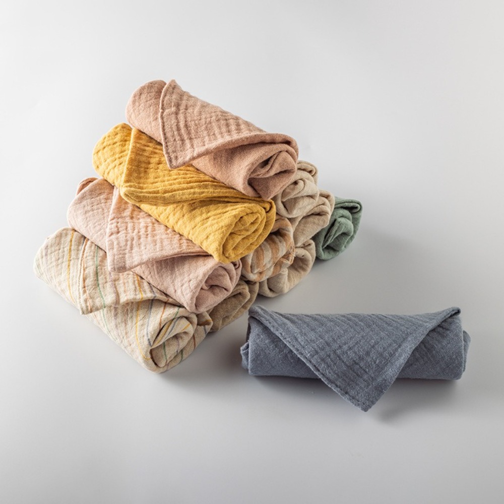 AliExpress 3/5Pcs 6-Layer Pure Cotton Baby Cotton Washcloth Soft Gauze Cotton Newborn Burp Cloth Absorbent Baby Towels Square Towels, view 3