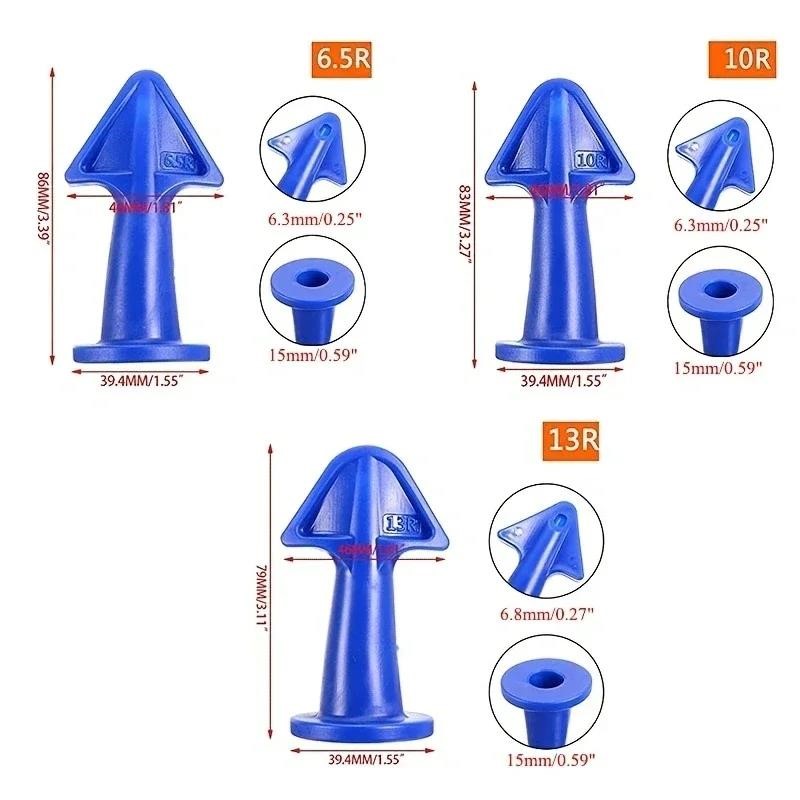 AliExpress 3/6pcs Caulking Nozzle Applicator Finishing Tool Spatula Plastic Glue Shovel Tile Brick Joints Floor Silicone Remover Grout Kit, view 6