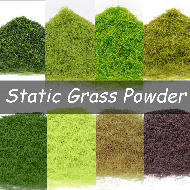 AliExpress 3-8mm Static Grass Powder DIY Lawn Flocking Materials Railway Train Landscape Accessory Model Kits 30g/bag