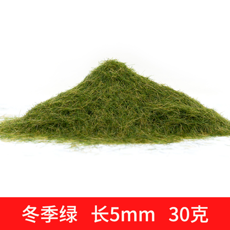 AliExpress 3-8mm Static Grass Powder DIY Lawn Flocking Materials Railway Train Landscape Accessory Model Kits 30g/bag, view 2