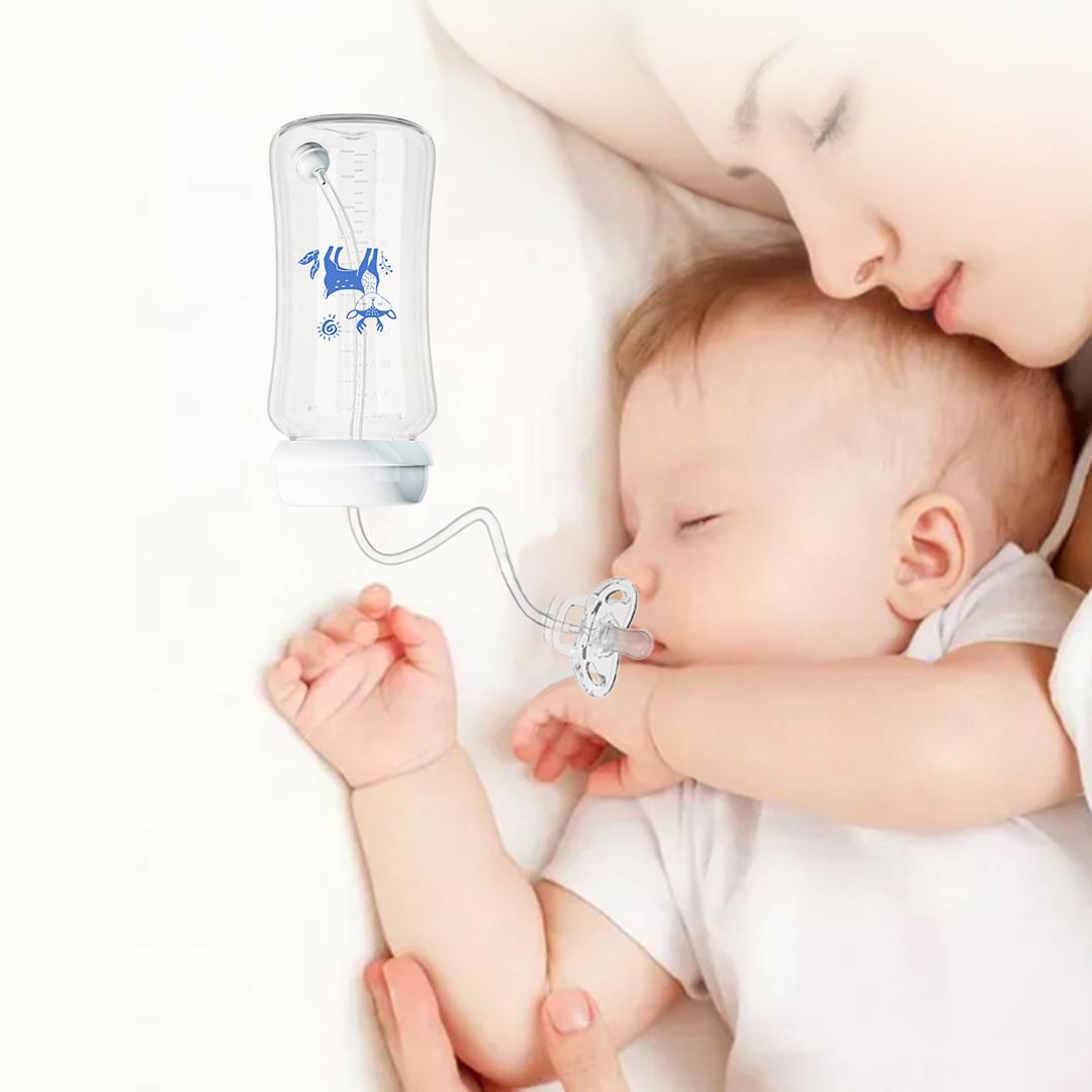 AliExpress 3-in-1 Hands-Free 300ML Wide-neck Baby Bottle,Milk Storage Bottle,Pacifier,Multi-Function Anti-Drop Gravity Ball Feeding Bottle, view 3