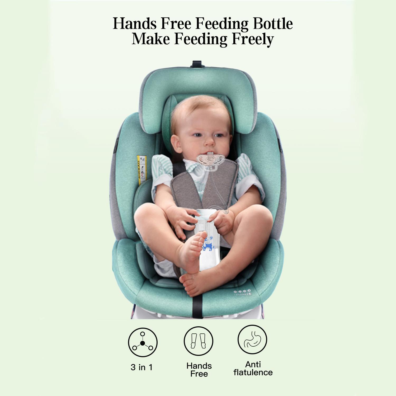 AliExpress 3-in-1 Hands-Free 300ML Wide-neck Baby Bottle,Milk Storage Bottle,Pacifier,Multi-Function Anti-Drop Gravity Ball Feeding Bottle, view 6