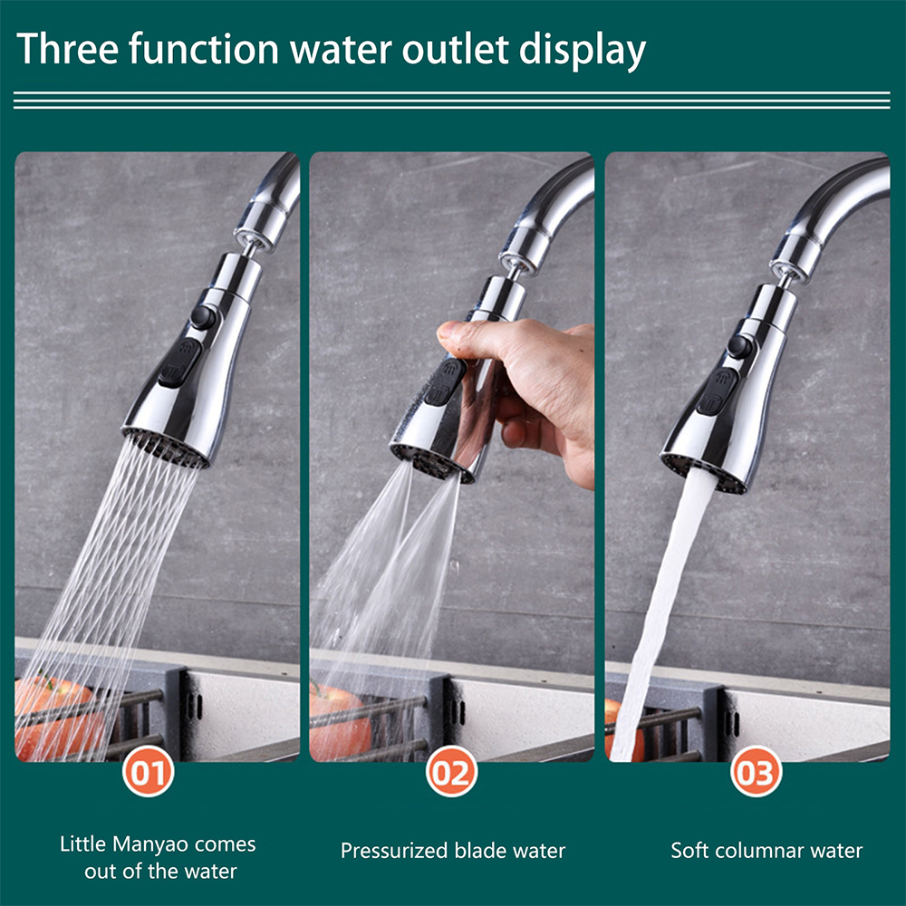 AliExpress 3-in-1 Pull-Out Kitchen Faucet Extender, view 4