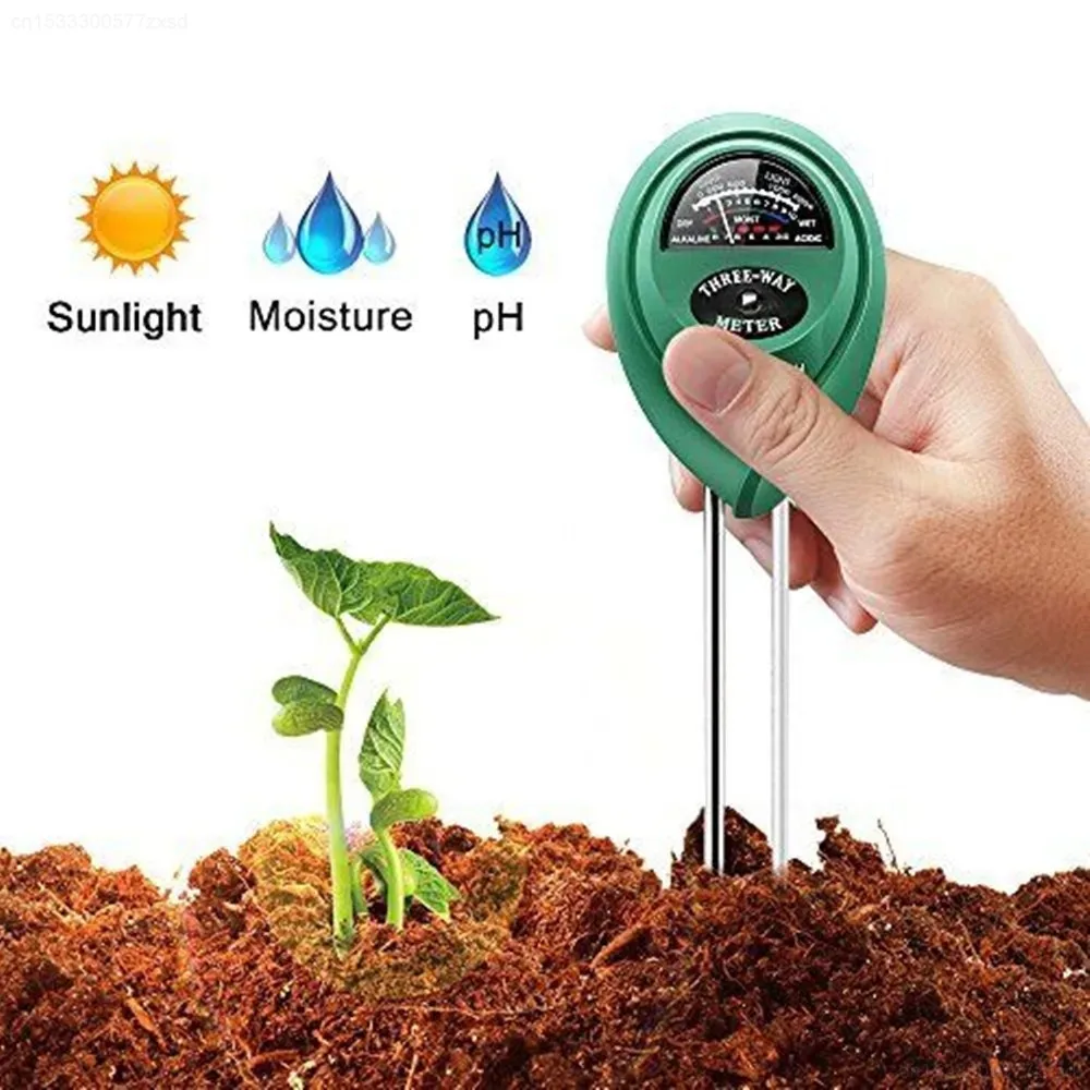 AliExpress 3 in 1 Soil PH Meter sunlight Moisture Sensor for Garden Flowers Plants Acidity Humidity Monitor Detector Easy Use Testing Tool
