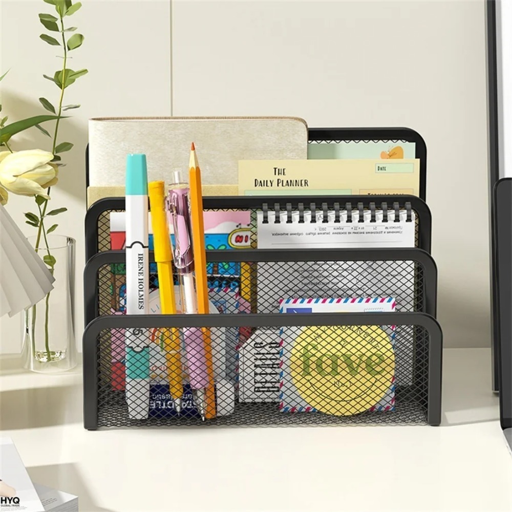 AliExpress 3-Layer Black Metal Mesh Desk Organizer, view 2
