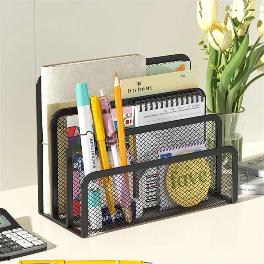 AliExpress 3-Layer Black Metal Mesh Desk Organizer, view 3