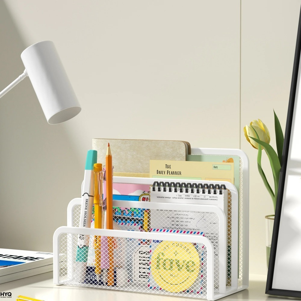 AliExpress 3-Layer Black Metal Mesh Desk Organizer, view 5
