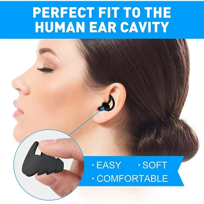 AliExpress 3-Layer Silicone Earplugs for Sleep and Swimming, view 4