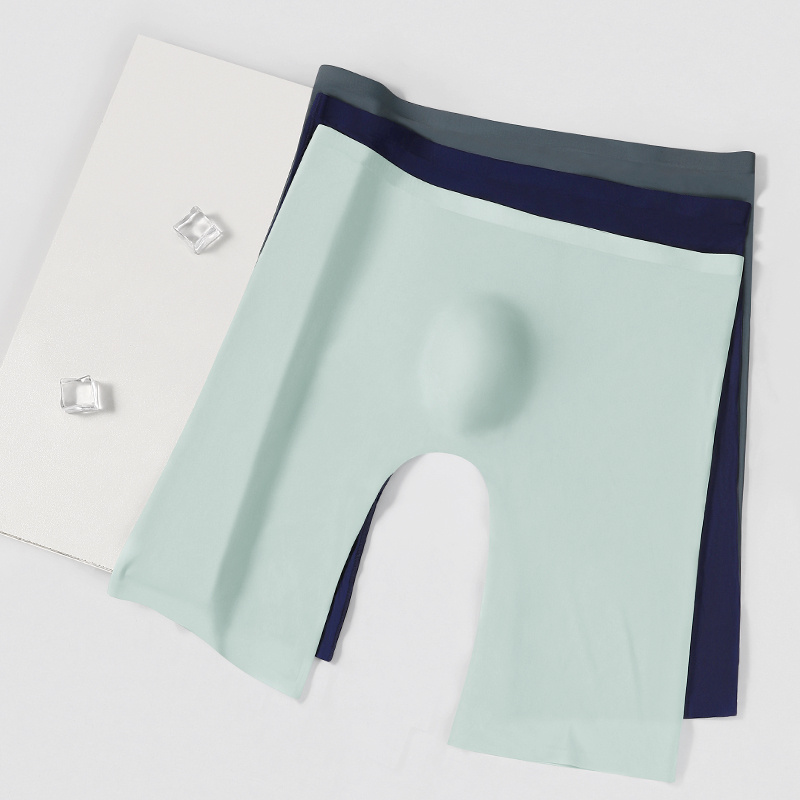 AliExpress 3-Pack of Men's Ice Silk Underwear, Sports Men's Summer Thin Boxer Briefs, Extended Anti-Wear Legs, Traceless Running Quick-Dryi, view 3