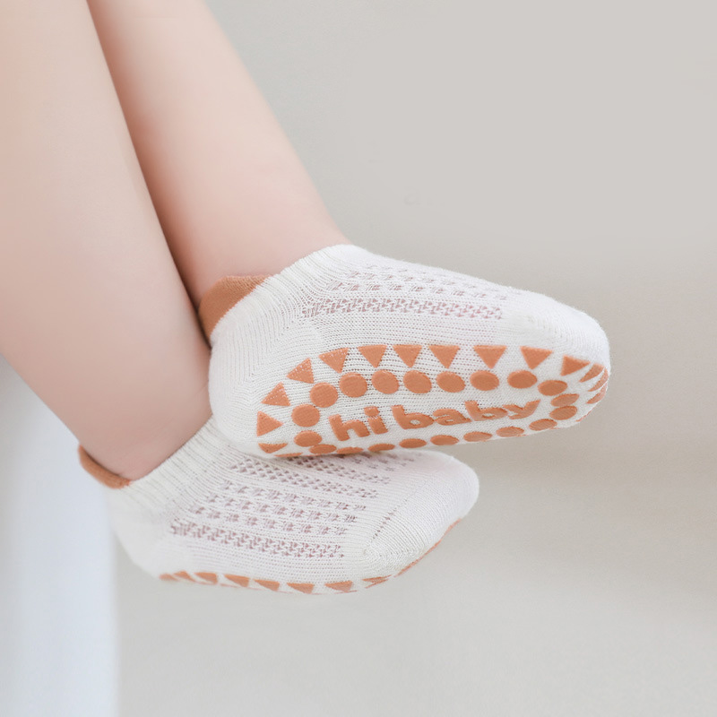 AliExpress 3 Pairs Babys Cotton Thin Mesh Socks Comfy Breathable Kids Boys Girls Non-slip Floor Socks, view 3